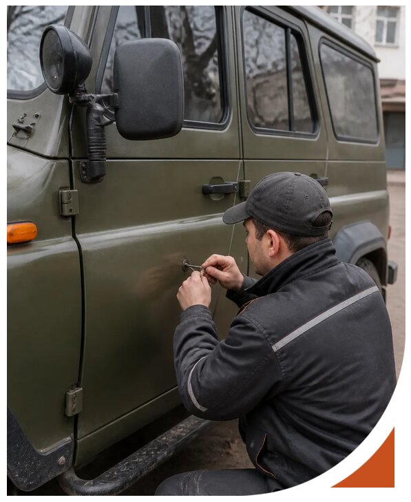 Профессиональное вскрытие автомобиля УАЗ без повреждений в Майкопе
